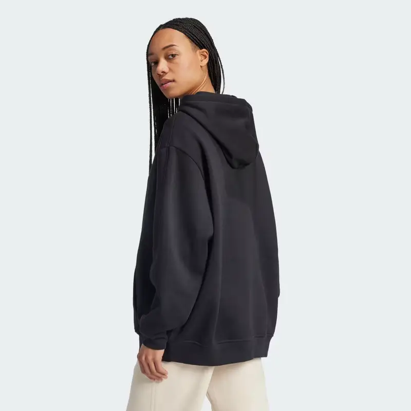 Hoodie Essentials Oversized Fleece Black miniatura 2