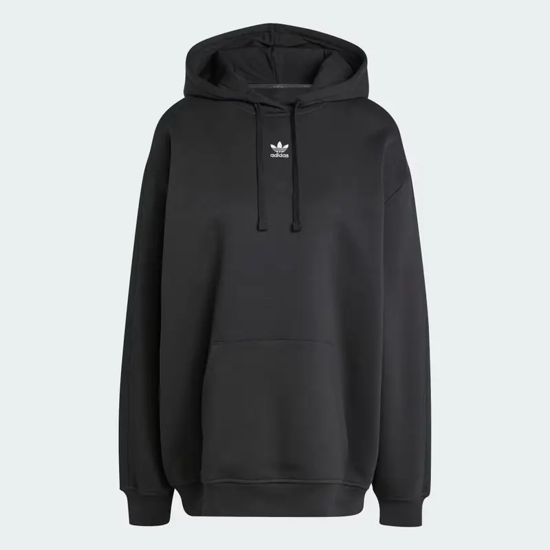Hoodie Essentials Oversized Fleece Black miniatura 4