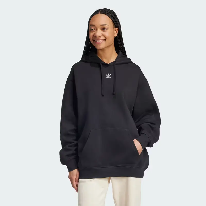 Hoodie Essentials Oversized Fleece Black