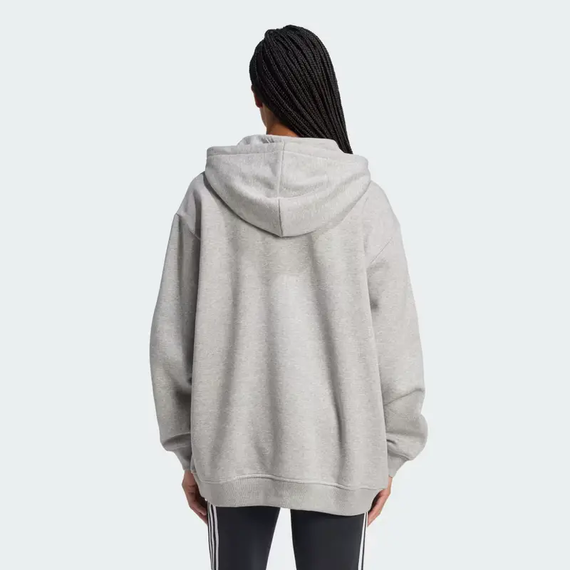 Hoodie Essentials Oversized Fleece Medium Grey Heather miniatura 2