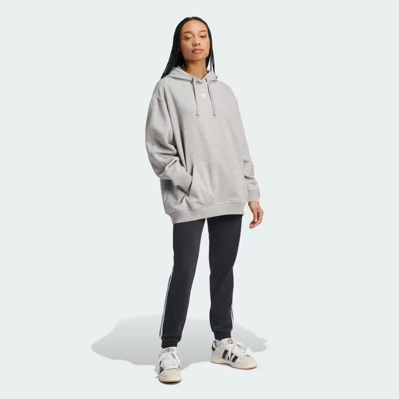 Hoodie Essentials Oversized Fleece Medium Grey Heather miniatura 3