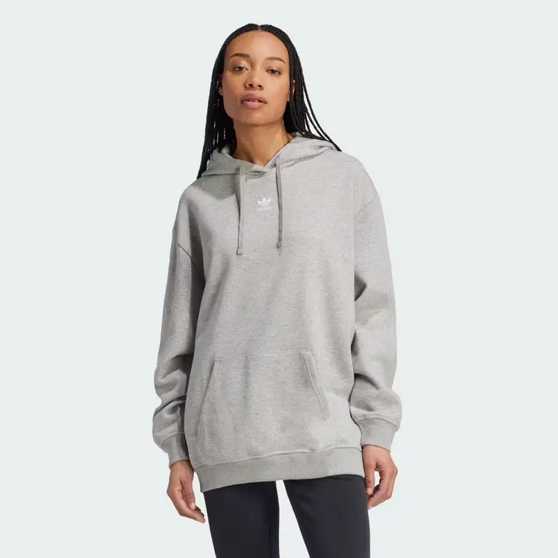Hoodie Essentials Oversized Fleece Medium Grey Heather