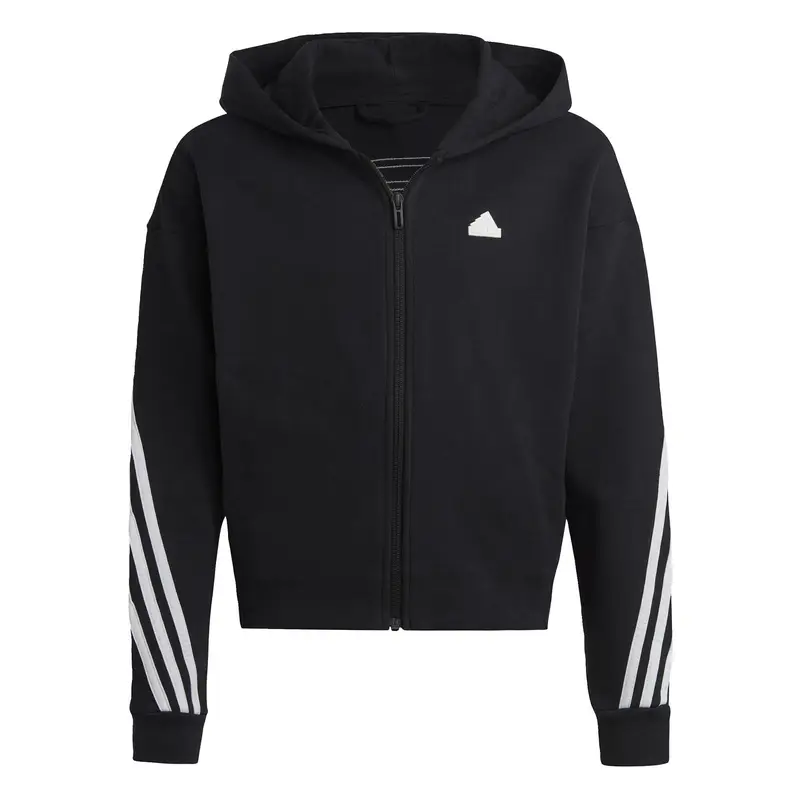 Hoodie Future Icons 3-Stripes Full-Zip | Adidas Nero