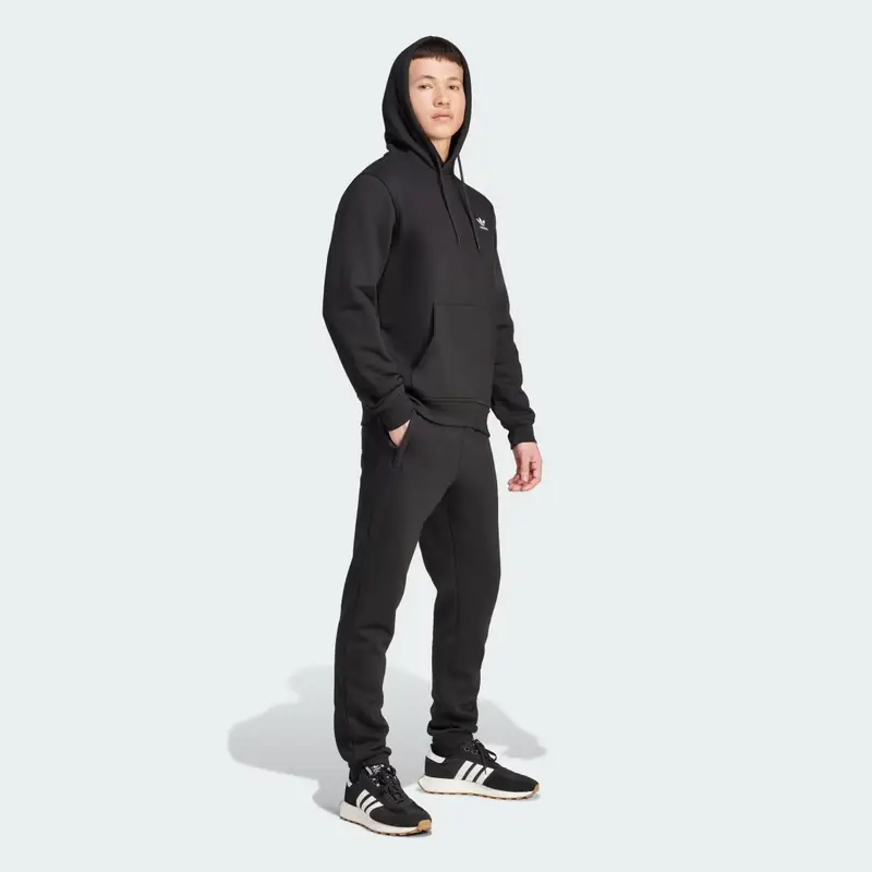 Hoodie Trefoil Essentials Black miniatura 3