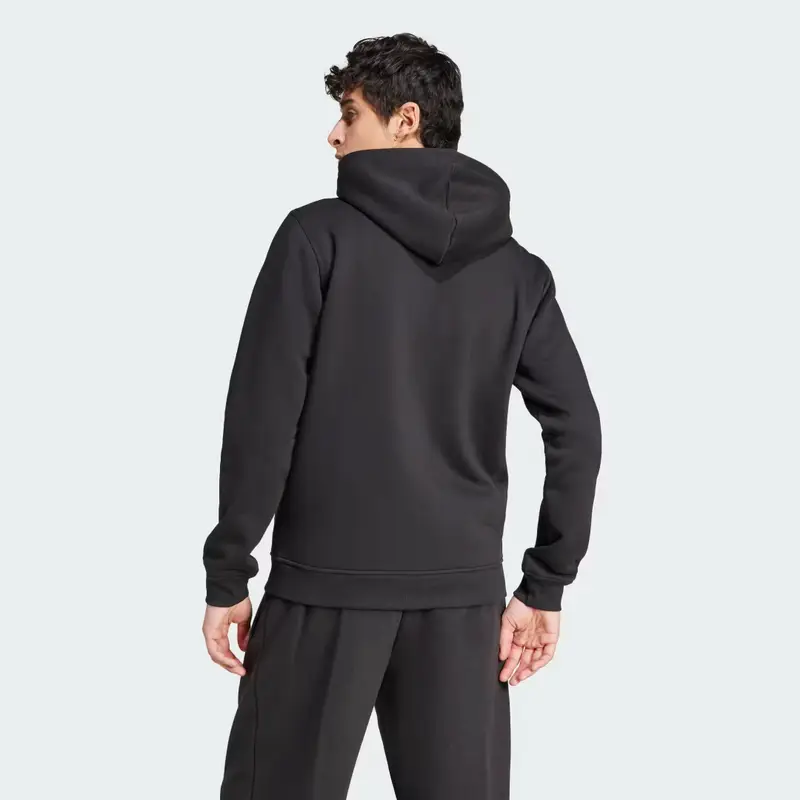 Hoodie Trefoil Essentials Full-Zip Black miniatura 2