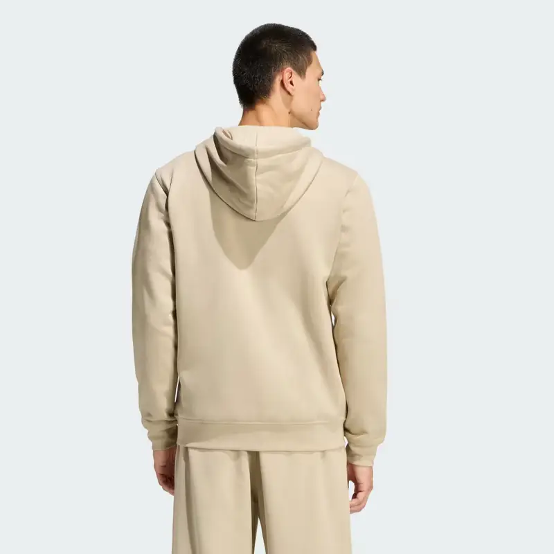 Hoodie Trefoil Essentials Full-Zip Stone Khaki miniatura 2
