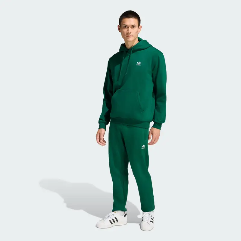 Hoodie Trefoil Essentials Loose Collegiate Green miniatura 3