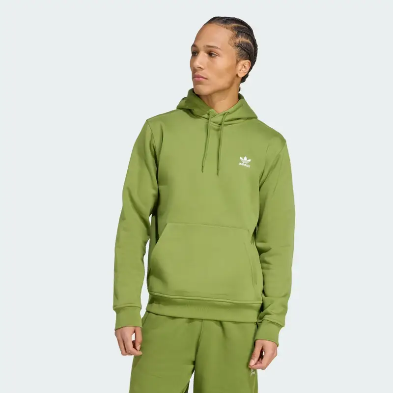 Hoodie Trefoil Essentials Tech Olive