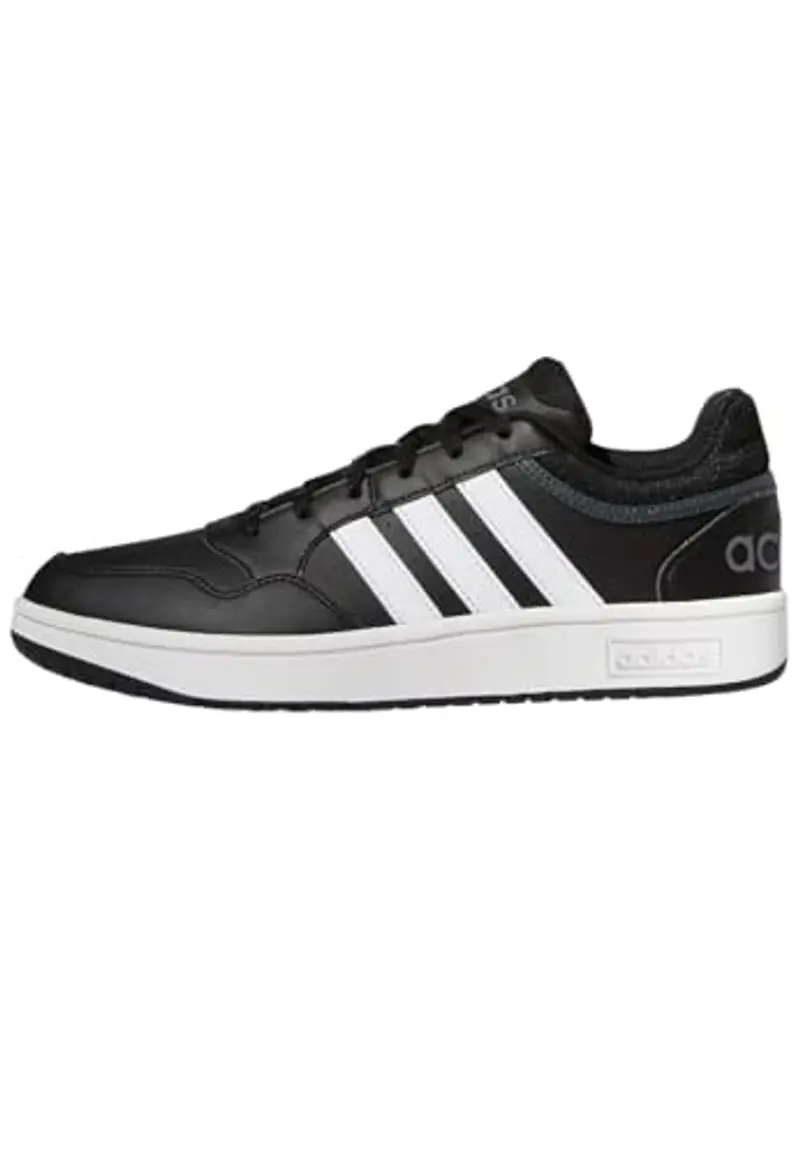 adidas Hoops 3.0 Low Classic Vintage Shoes, Sneakers Uomo, Core Black Cloud White Grey Six, 40 2/3 EU