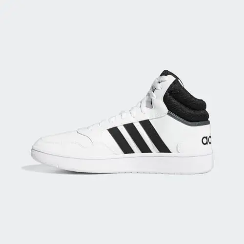 adidas Hoops 3.0 Mid Lifestyle Basketball Classic Vintage Shoes, Sneaker Uomo, Core Black/Core Black/Cloud White, 46 miniatura 2