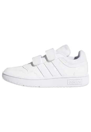 adidas Hoops Lifestyle Basketball Hook-And-Loop Shoes, Scarpe Unisex-Adulto, Cloud White/Cloud White/Cloud White, 35 EU