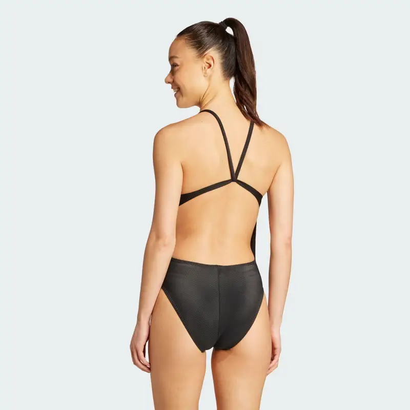 Iconisea Swimsuit a coste imbottito con spalline sottili Black miniatura 2
