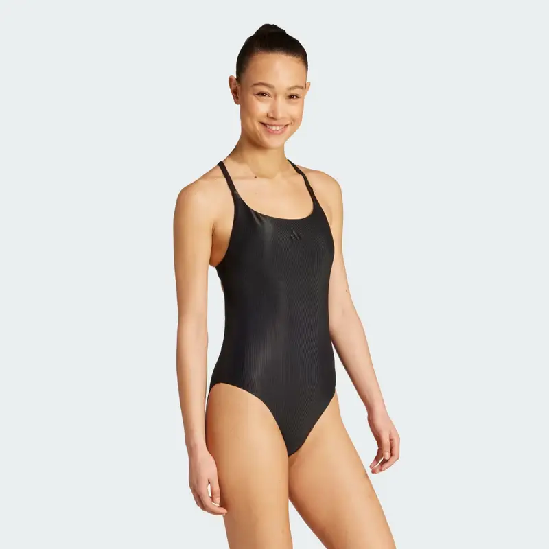 Iconisea Swimsuit a coste imbottito con spalline sottili Black miniatura 3