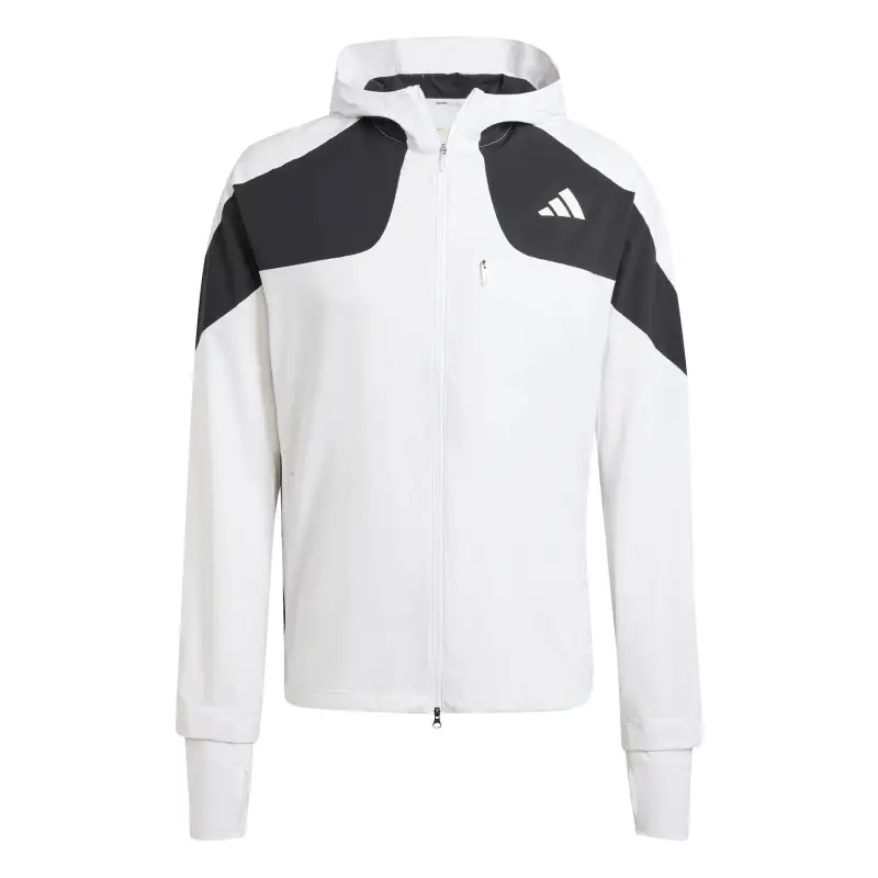 Impermeabile con cappuccio adidas Adizero Blanc