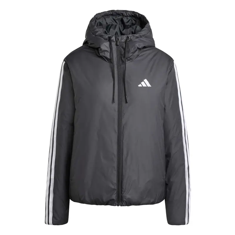 Impermeabile con cappuccio da donna adidas Essentials Climawarm 3-Stripes Noir