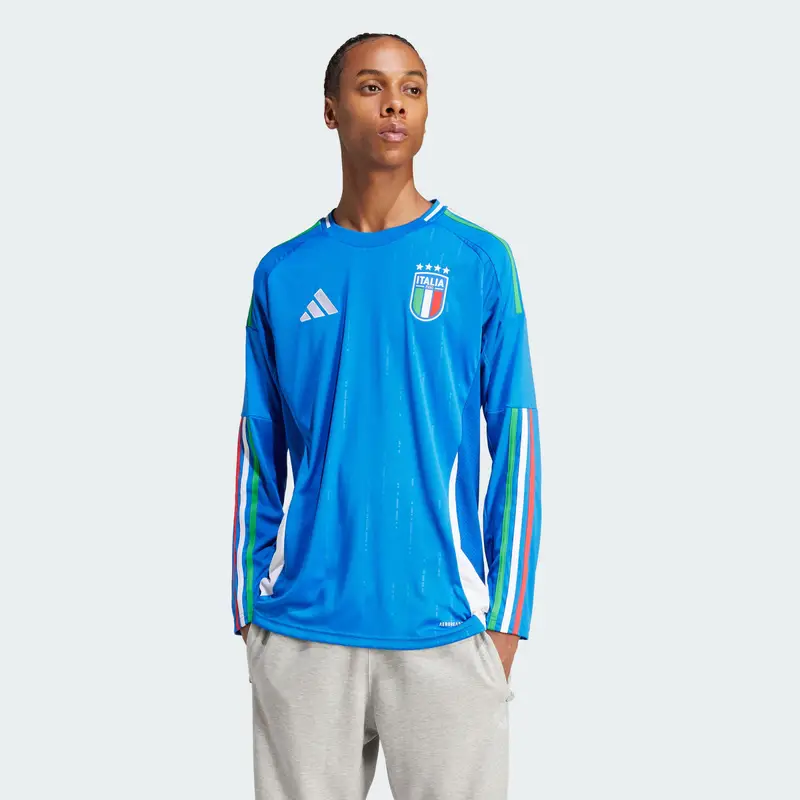 Italia Maglia Home 24 Long Sleeve | Adidas Blu