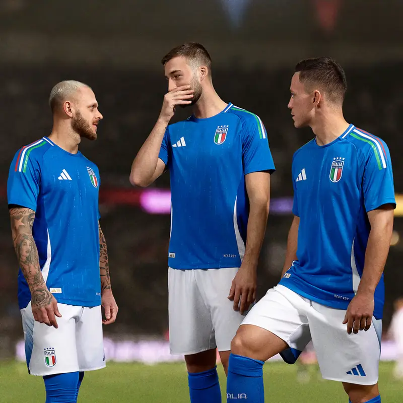Italia Maglia Home Authentic 2024 Blue miniatura 2