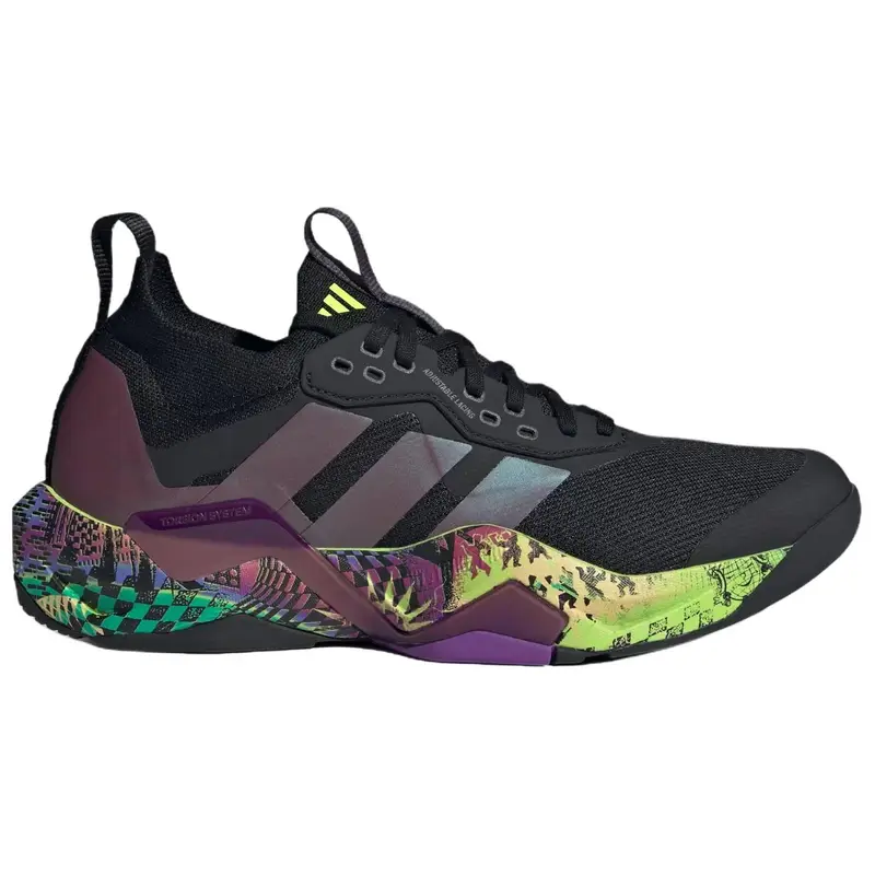 Jeremy Scott x adidas Rapidmove ADV 2 Pride Sneakers da Uomo Nero Core-Black Aurora-Metallizzato JR6401 40 miniatura 4