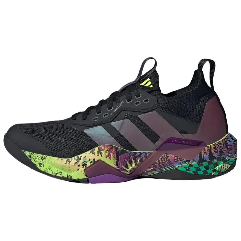 Jeremy Scott x adidas Rapidmove ADV 2 Pride Sneakers da Uomo Nero Core-Black Aurora-Metallizzato JR6401 40⅔