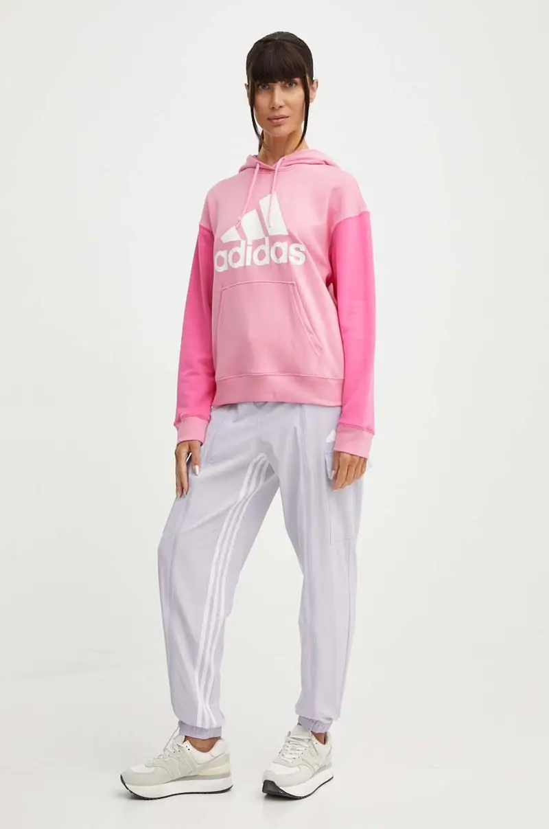 joggers colore violetto con applicazione IS0907 miniatura 2