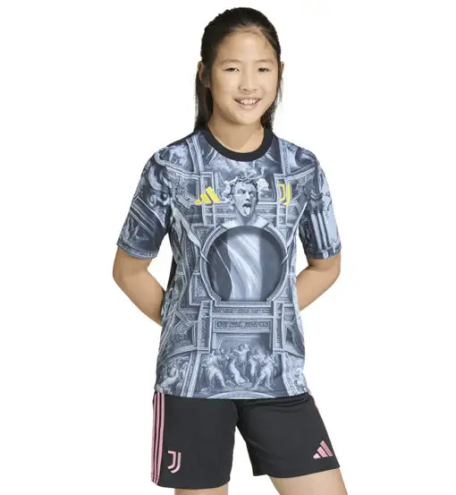 Juventus Pre-Match 25/26 Y - maglia calcio - ragazzo Black