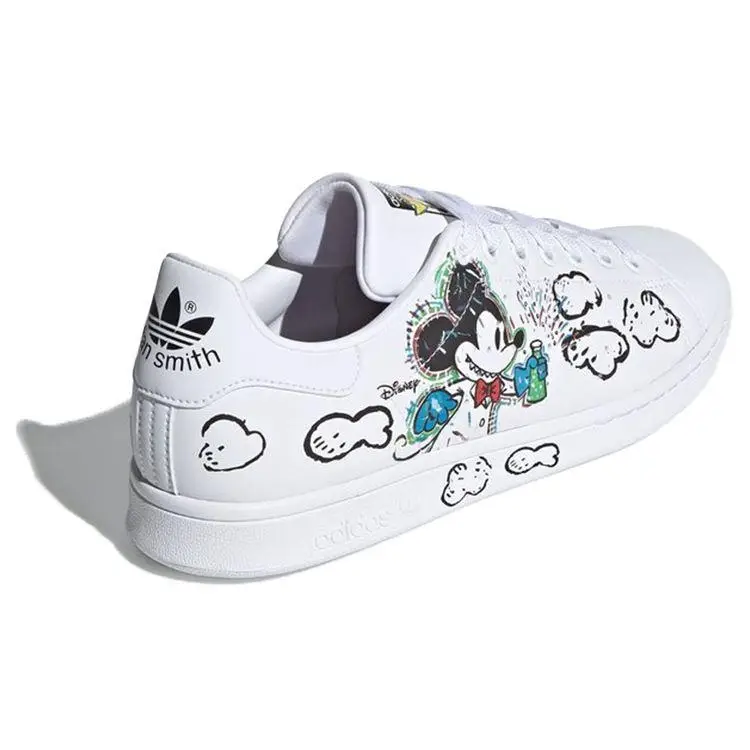 Kasing Lung x Disney x adidas Stan Smith Labubu Mickey Mouse Sneakers Unisex Bianco Bianco Nuvola Nero Core GZ8841 43⅓ miniatura 5
