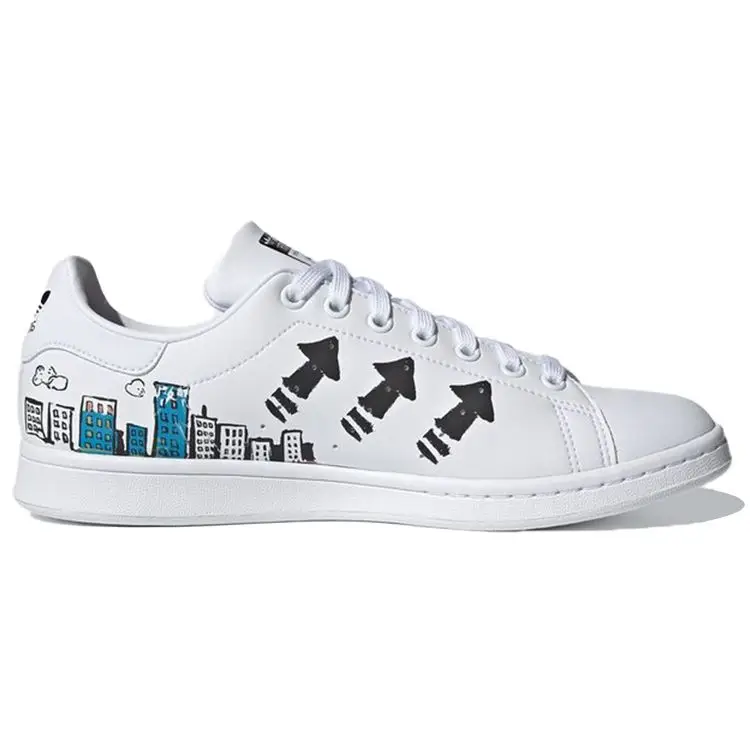 Kasing Lung x Disney x adidas Stan Smith Labubu Mickey Mouse Sneakers Unisex Bianco Bianco Nuvola Nero Core GZ8841 46 miniatura 3