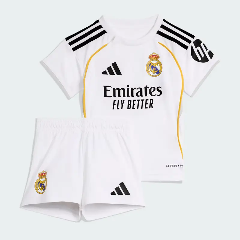 Kit Real Madrid Casa 25/26 per bambini White