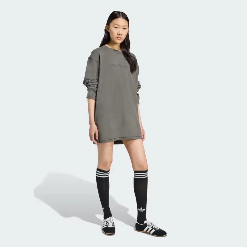 Layered Long-Sleeve Tee Dress Utility Black miniatura 3