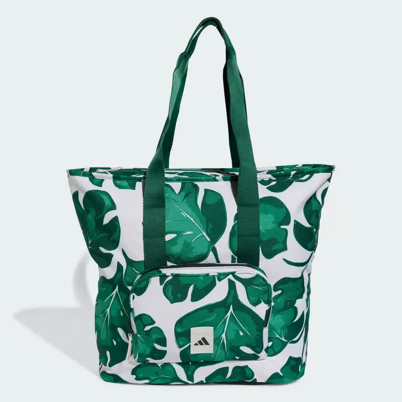 Leaf Print Tote Orbit Grey