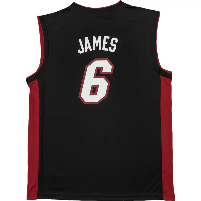 LeBron James Miami Heat Comodo Morbido Canotta da Basket Stampata Uomo jersey Nero 7818A-314-AEB1382 XXL miniatura 4