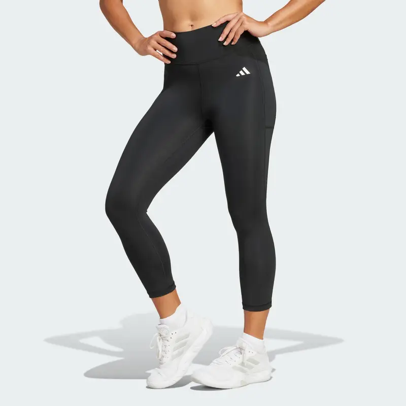 Leggings 3/4 Optime Essentials Stash | Adidas Nero