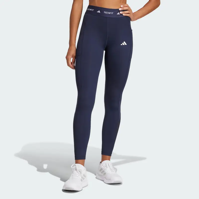 Leggings Techfit Stash Pocket Full-Length | Adidas Blu petrolio