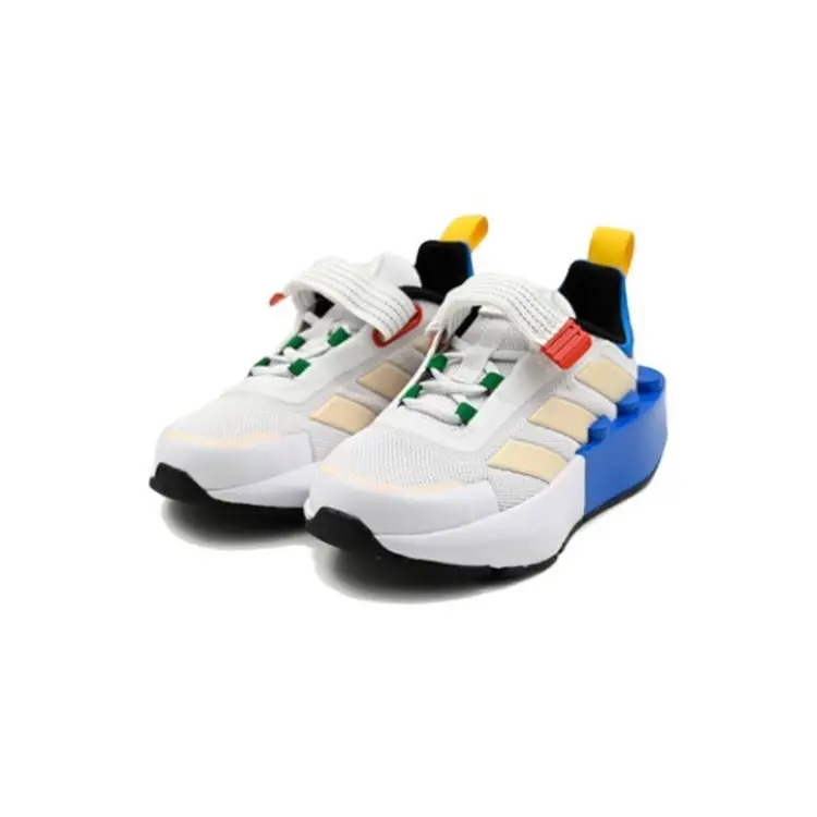 LEGO x adidas Tech Runner EL Bambino Nero Rosso Sneakers per Bambini Core-Black Cloud-White HP5878 38 miniatura 3