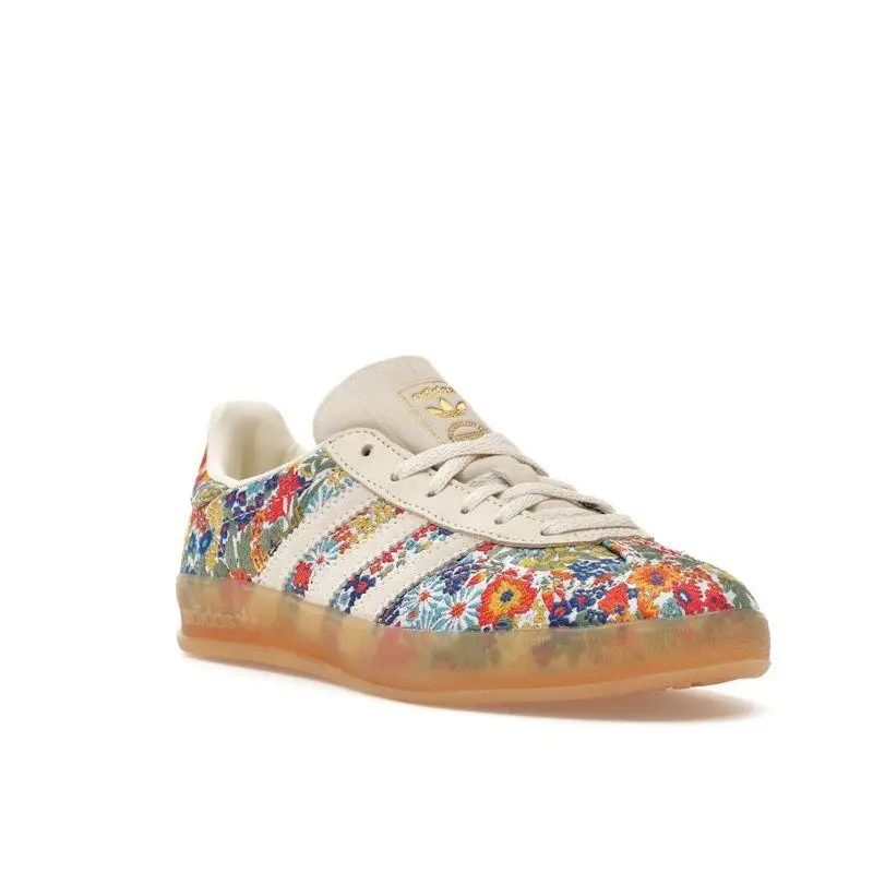Liberty London x adidas Gazelle Indoor Ricamo Floreale Sneakers da Donna Crema Bianco Sporco Gomma JP5309 36⅔ miniatura 2