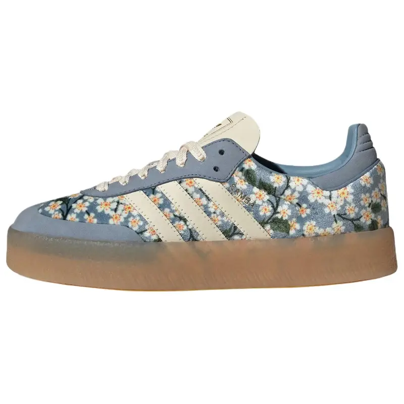 Liberty London X Adidas Scarpe da Ginnastica da Donna Sambae Blu Panna Bianco JQ6046 blu