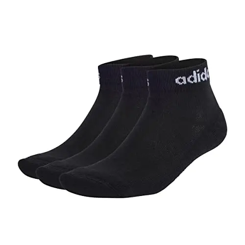 adidas Linear Calzini alla caviglia, Unisex - Adulto, Nero/Bianco (Black / White), 46