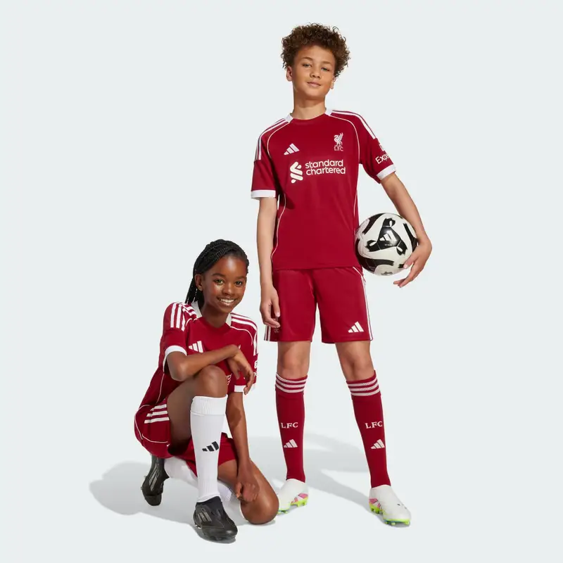 Liverpool FC 25/26 Home Shorts Bambini Strawberry Red