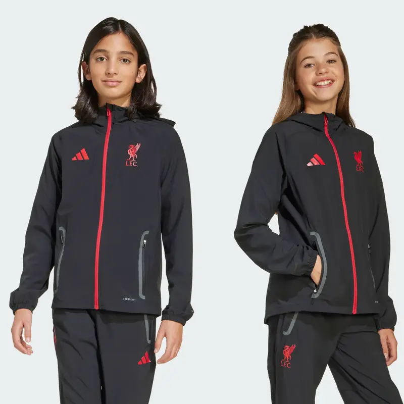 Liverpool FC Tiro 25 Competition Vis Tech Giacca da viaggio per bambini Black