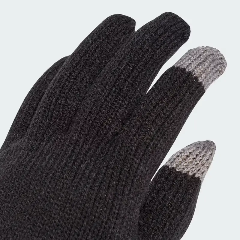 Logo Knit Gloves Black miniatura 2