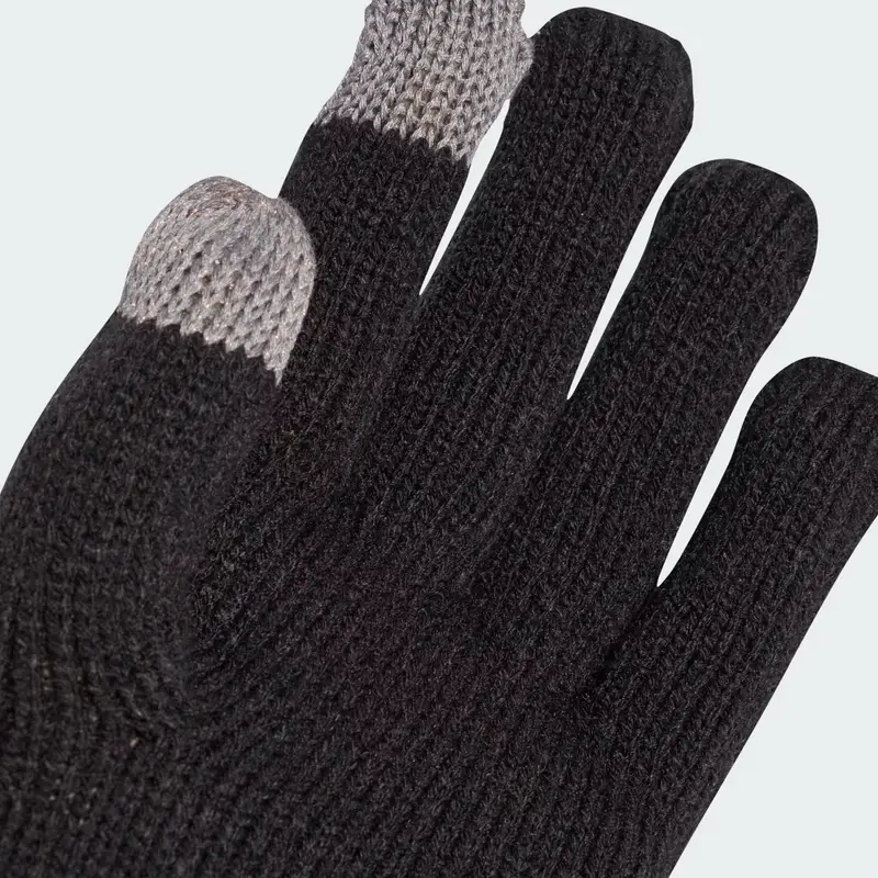 Logo Knit Gloves Black miniatura 3