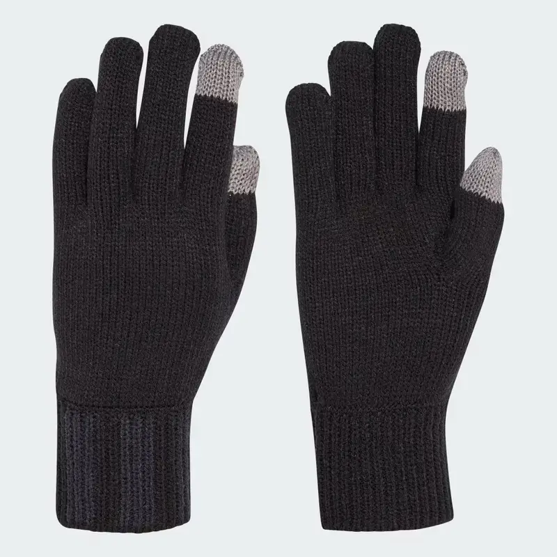 Logo Knit Gloves Black