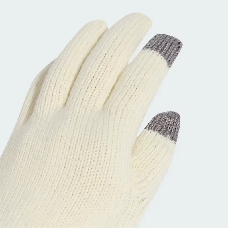 Logo Knit Gloves Off White miniatura 2