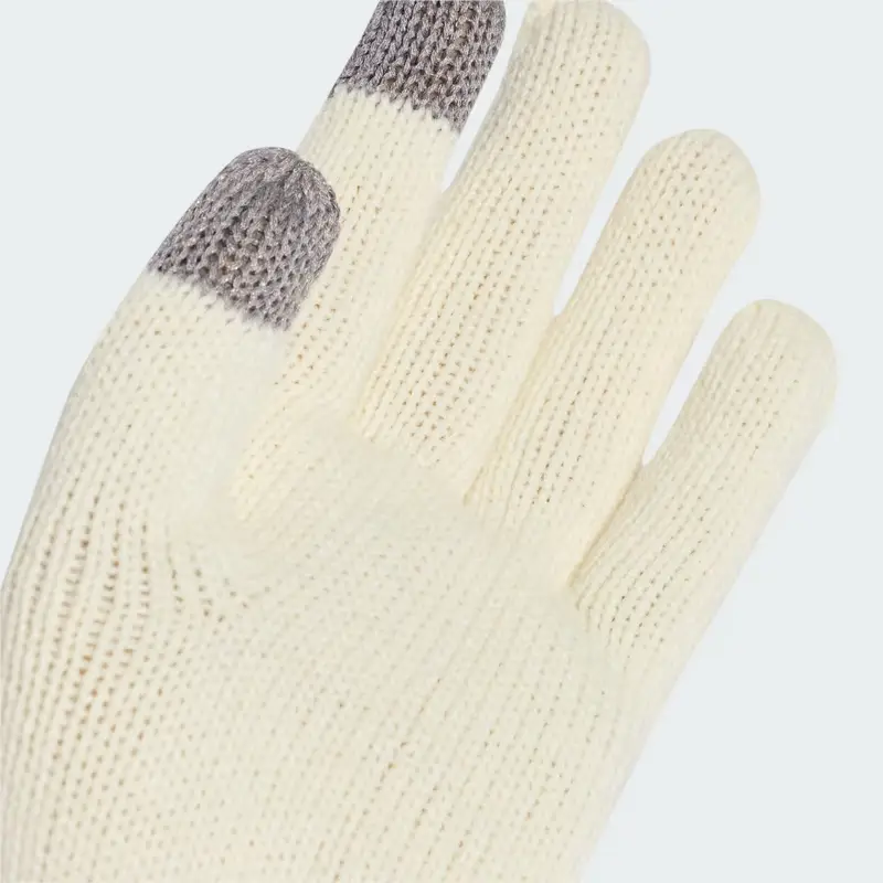 Logo Knit Gloves Off White miniatura 3