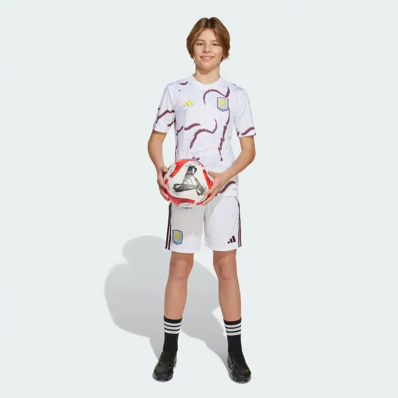 Maglia 25/26 Pre-Match Aston Villa FC bambini White miniatura 3