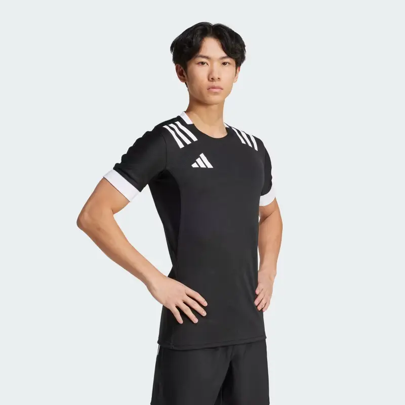 Maglia 3-Stripes Fitted Black miniatura 3