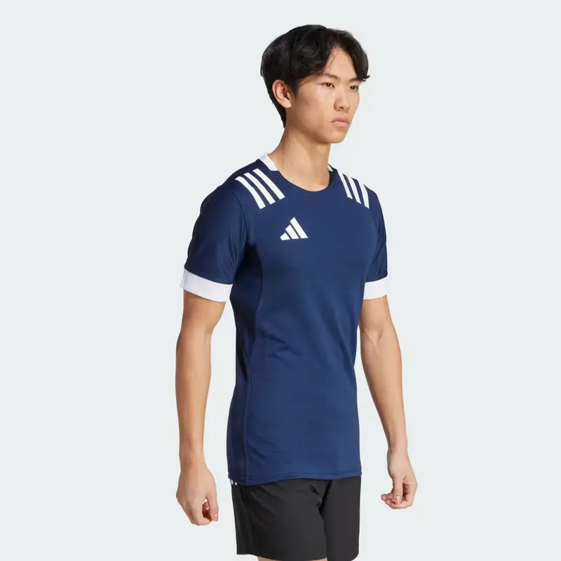 Maglia 3-Stripes Fitted Collegiate Navy miniatura 3
