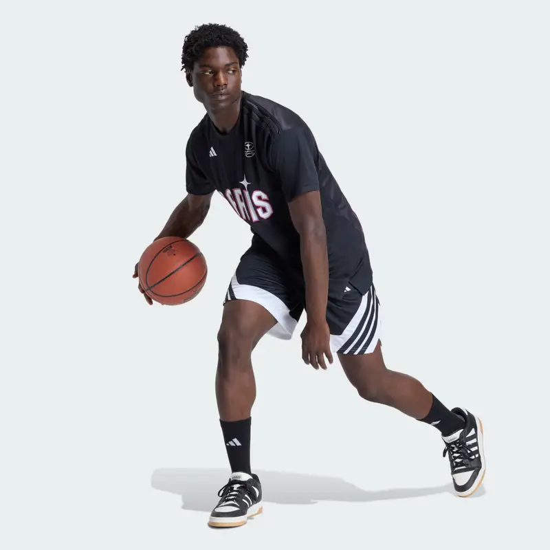 MAGLIA A MANICA CORTA PARIS BASKETBALL WARM UP UOMO Black miniatura 3