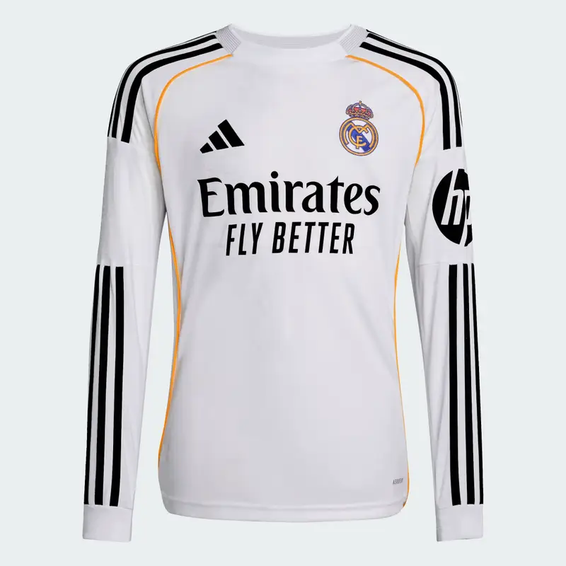 Maglia a manica lunga 25/26 per bambini Real Madrid White miniatura 4