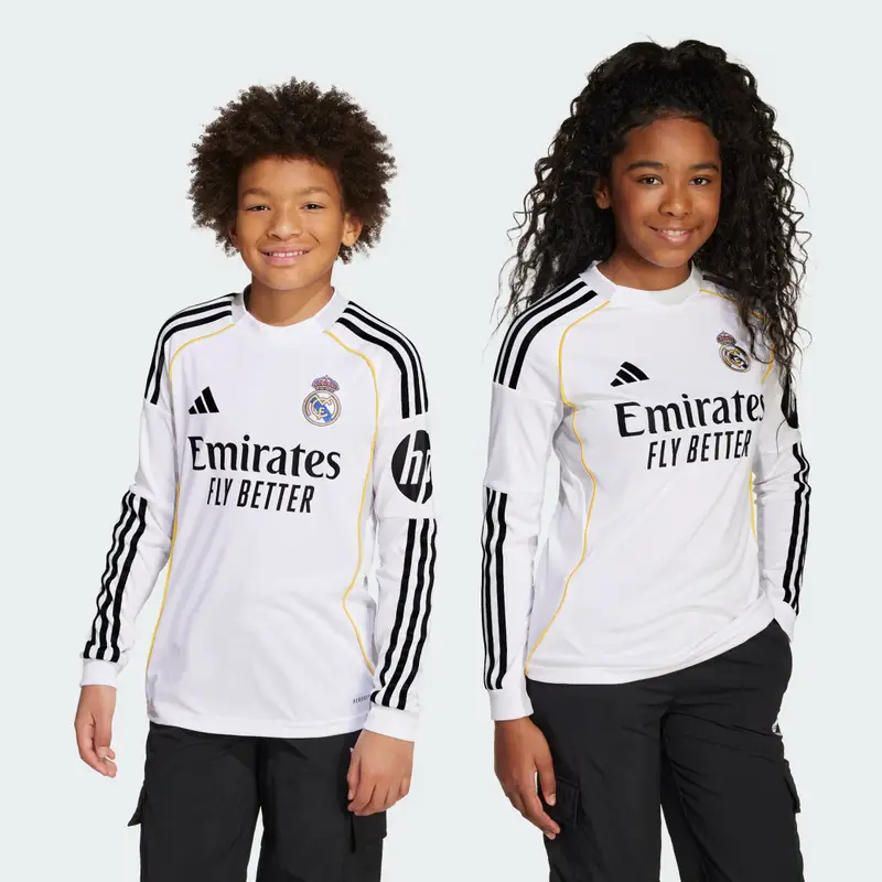 Maglia a manica lunga 25/26 per bambini Real Madrid White